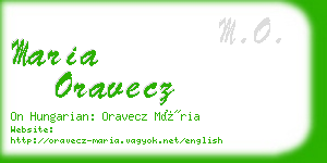 maria oravecz business card